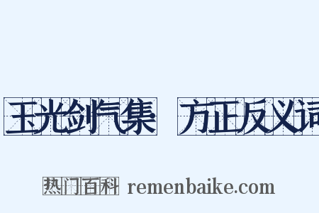 玉光剑气集·方正反义词是什么意思的图片